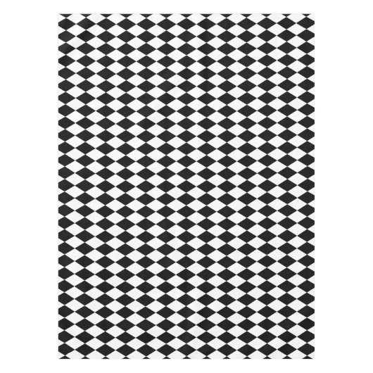Schwarz-Weiß-Harlequin Tischdecke (Vorderseite)