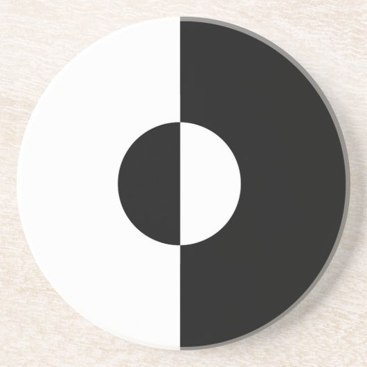 Schwarz & Weiß Harmonie Getränkeuntersetzer (Vorne)