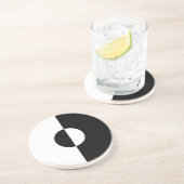 Schwarz & Weiß Harmonie Getränkeuntersetzer (Seite)