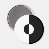 Schwarz & Weiß Harmonie Magnet (Vorderseite/Rückseite)