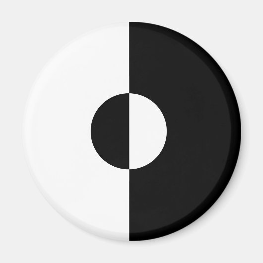 Schwarz & Weiß Harmonie Magnet (Vorne)