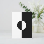 Schwarz & Weiß Harmonie Postkarte (Stehend Vorderseite)