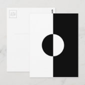 Schwarz & Weiß Harmonie Postkarte (Vorne/Hinten)