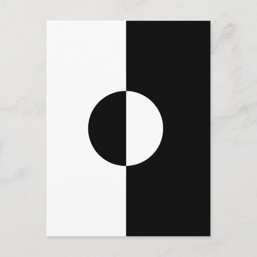 Schwarz & Weiß Harmonie Postkarte (Vorderseite)