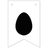 Schwarz-Weiß-Hasen Frohe Ostern Text Wimpelkette (Erste Fahne)