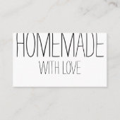 Schwarz-Weiß-hausgemachte moderne, einfache Visitenkarte (Vorderseite)