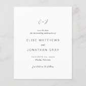 Schwarz-Weiß-Haushalt Hochzeit retten Datum (Vorderseite)