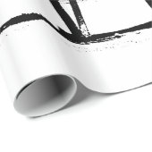 Schwarz & Weiß Hawaiianische Exotische Palmen & St Geschenkpapier (Rolleneckpunkt)