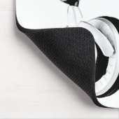 Schwarz-Weiß-Headphone-Artwork Mousepad (Ecke)