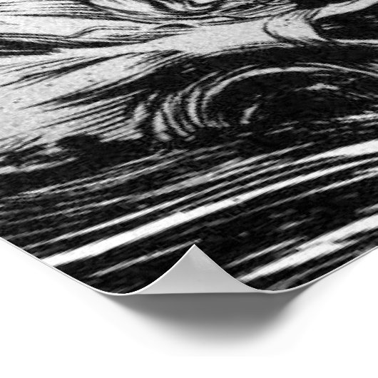 Schwarz-Weiß-Hell-Poster Poster (Ecke)