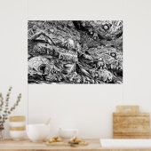 Schwarz-Weiß-Hell-Poster Poster (Küche)