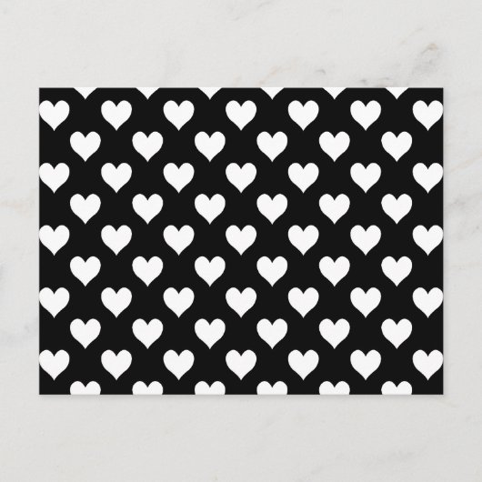 Schwarz-Weiß-Hermuster Postkarte (Vorderseite)