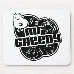 Schwarz & Weiß Herr Gierig Mousepad