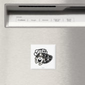 Schwarz & Weiß Herr Lustig Magnet (In Situ (Geschirrspüler))