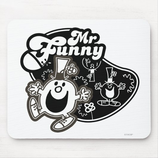 Schwarz & Weiß Herr Lustig Mousepad (Vorne)