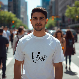 Schwarz-Weiß-Herren-T-Shirt T-Shirt
