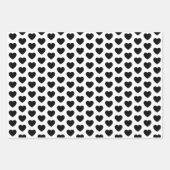 Schwarz-Weiß-Herz Geschenkpapier Set (Vorderseite 3)