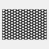 Schwarz-Weiß-Herz Geschenkpapier Set (Vorderseite 2)