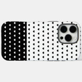 Schwarz-Weiß-Herz-Muster-Abdeckung für iPhone Case-Mate iPhone Hülle (Rückseite (Horizontal))