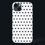 Schwarz-Weiß-Herz-Muster-Abdeckung für iPhone Case-Mate iPhone Hülle<br><div class="desc">Stilvolle schwarze Herzen polka dot muster auf weißem cover - passen Sie es an! - Sie können die Hintergrundfarbe z.B. in eine beliebige Farbe ändern.</div>