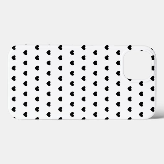 Schwarz-Weiß-Herz-Muster-Abdeckung für iPhone Case-Mate iPhone Hülle (Rückseite (Horizontal))