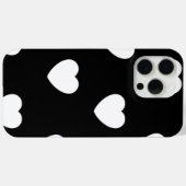 Schwarz-Weiß-Herz-Muster Case-Mate iPhone Hülle (Rückseite (Horizontal))