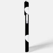 Schwarz-Weiß-Herz-Muster Case-Mate iPhone Hülle (Rückseite / Links)