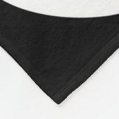 Schwarz-Weiß-Herz-Muster Fleecedecke (Ecke)