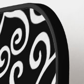 Schwarz-Weiß-Herz-Muster Pickleball Schläger (Linke Seite)