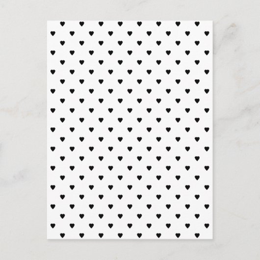 Schwarz-Weiß-Herz-Muster. Postkarte (Vorderseite)