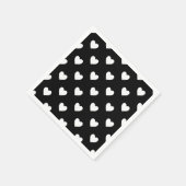 Schwarz-Weiß-Herz-Muster Serviette (Ecke)