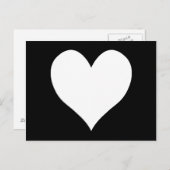 Schwarz-Weiß-Herz Postkarte (Vorne/Hinten)