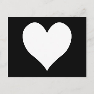 Schwarz-Weiß-Herz Postkarte
