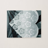 Schwarz-Weiß-Herz Puzzle (Horizontal)