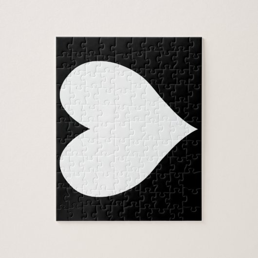 Schwarz-Weiß-Herz Puzzle (Vertikal)
