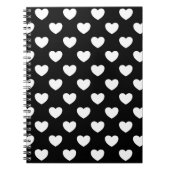 Schwarz-Weiß-Herzen Notizblock (Vorderseite)