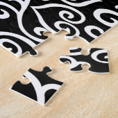 Schwarz-Weiß-Herzen Puzzle (Seite)