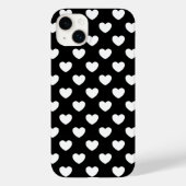Schwarz-Weiß-Herzen Trendy Polka Dot Style Case-Mate iPhone Hülle (Rückseite)