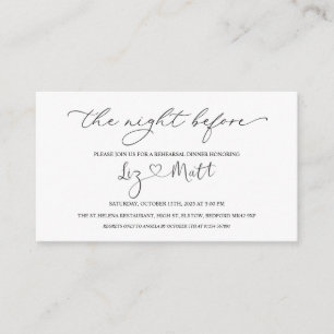 Schwarz-weiß Herzlich willkommen in der Nacht vor Begleitkarte