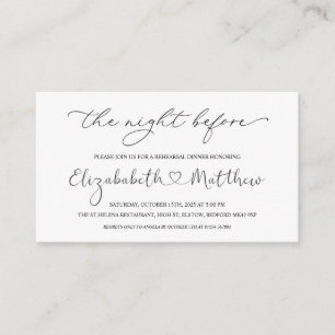 Schwarz-weiß Herzlich willkommen in der Nacht vor Begleitkarte