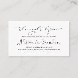 Schwarz-weiß Herzlich willkommen in der Nacht vor  Begleitkarte