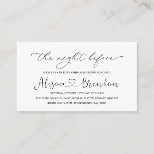 Schwarz-weiß Herzlich willkommen in der Nacht vor Begleitkarte