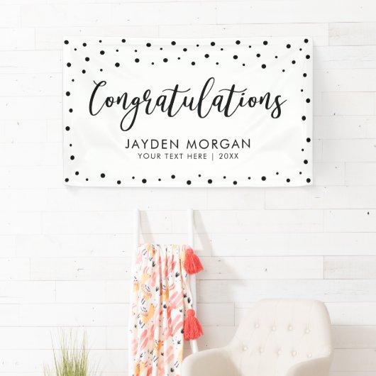 Schwarz/Weiß | Herzlichen Glückwunsch Party Event  Banner (Insitu)