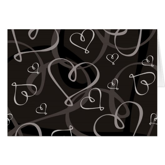 Schwarz-Weiß-Herzmuster (Vorderseite (Horizontal))