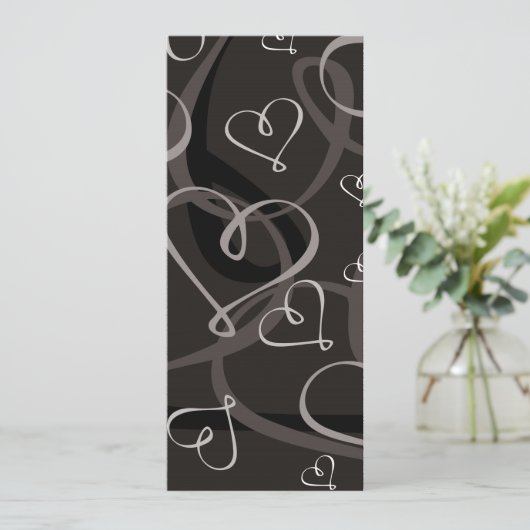 Schwarz-Weiß-Herzmuster (Stehend Vorderseite)