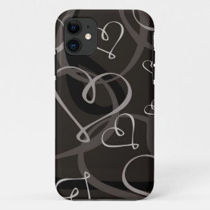 Schwarz-Weiß-Herzmuster Case-Mate iPhone Hülle