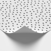 Schwarz-Weiß-Herzmuster Valentinstag Geschenkpapier (Ecke)