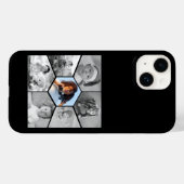 Schwarz-Weiß-Hexagon-FotoCollage Case-Mate iPhone Hülle (Rückseite (Horizontal))