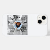 Schwarz-Weiß-Hexagon-FotoCollage Case-Mate iPhone Hülle (Rückseite (Horizontal))