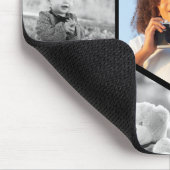 Schwarz-Weiß-Hexagon-FotoCollage Mousepad (Ecke)